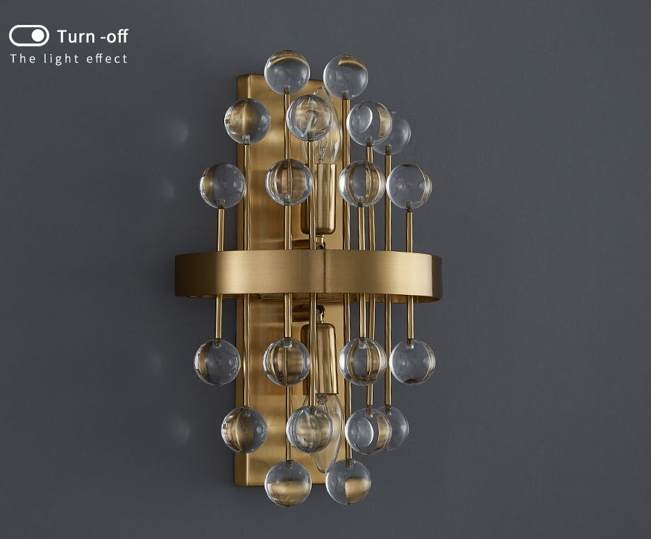 Wall Lamps Modern Gold Crystal Brushed Copper Wall Lights