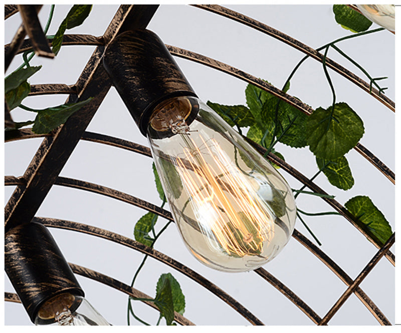 Pendant Light Vintage Bird Cage Lights Garland Hanging Garden Pendant Lights