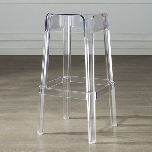 Ghost Chair Nordic Square Creative Transparent Crystal Acrylic Stool