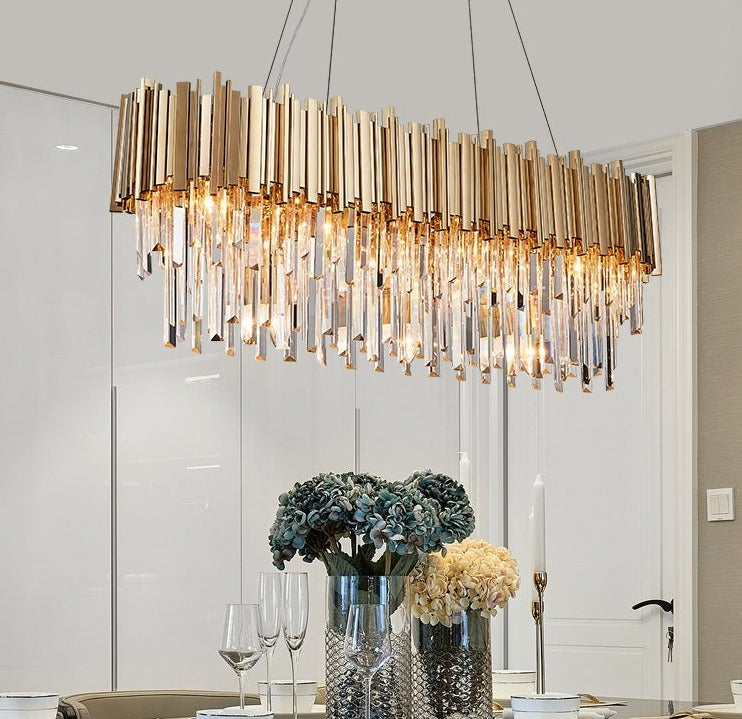 Chandelier Dining Living Room Gold Metal Pendant Hanging Lights Chandeliers 