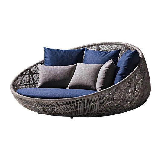 Outdoor Furniture Set Balcony Garden Leisure Round Rattan Sofa Couch