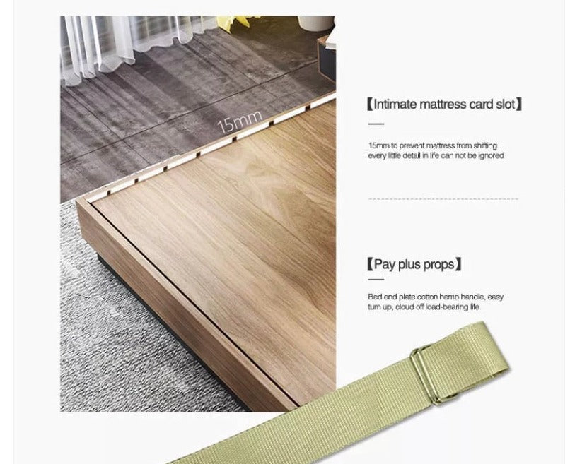 Double Bed Set Modern Simple Tatami Bed With Storage Schlafzimmer Bett Set