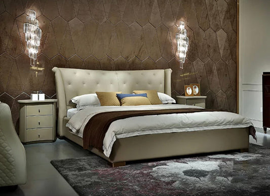 Queen Size Bed Simple Traditional Italian Luxury Wooden Bedroom Furniture Schlafzimmer Bett