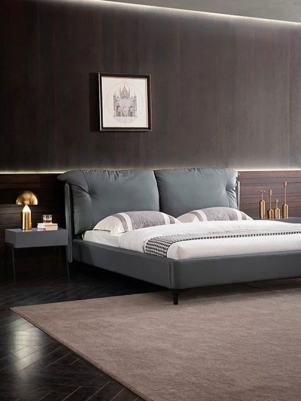 Double Bed Light Luxury Italian Style Bedroom Bed Comfortable Bedrooms Betten