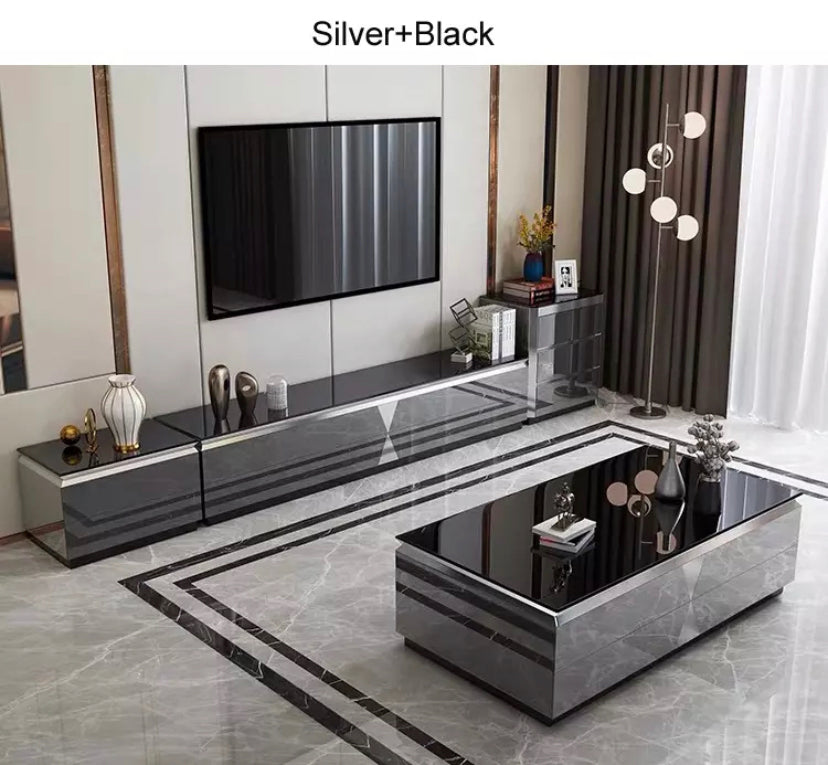 TV Lowboards And Coffee Table With Drawer Living Room Furniture Fernsehtisch Sets Luxury TV Unit Cabinets 