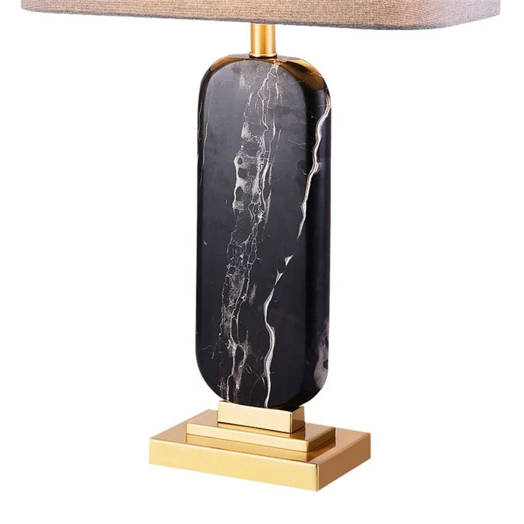 Table Lamp Art Antique Concrete Stone Base Lighting Desk Lamps