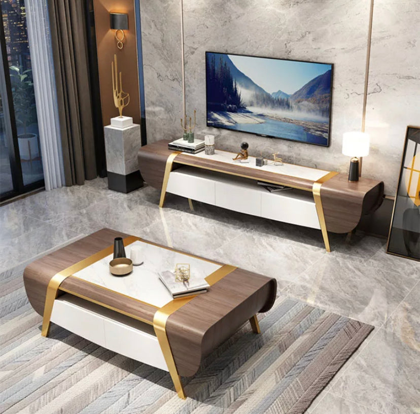 Modern Living Room Furniture TV Stand Wooden TV Lowboards Gold Luxury Fernsehtisch