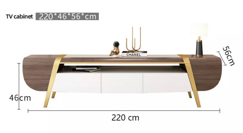 Modern Living Room Furniture TV Stand Wooden TV Lowboards Gold Luxury Fernsehtisch