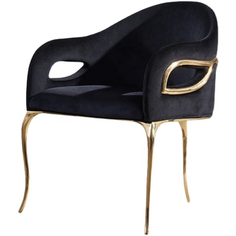 Dining Room Chairs Design Leather Velvet Gold Metal Luxury Dining Chairs