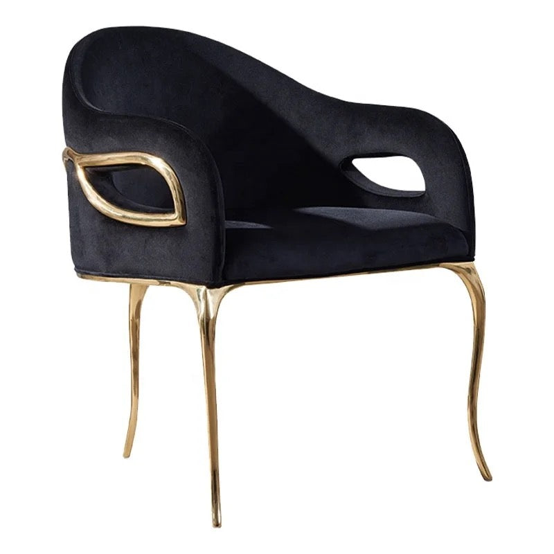 Dining Room Chairs Design Leather Velvet Gold Metal Luxury Dining Chairs