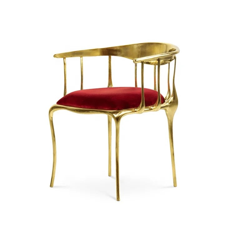 Dining Room Chairs Design Brass Velvet Luxury Dining Table Chair