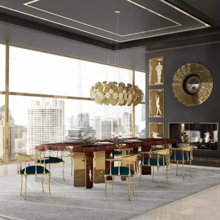 Dining Room Chairs Design Brass Velvet Luxury Dining Table Chair