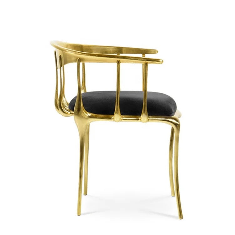 Dining Room Chairs Design Brass Velvet Luxury Dining Table Chair