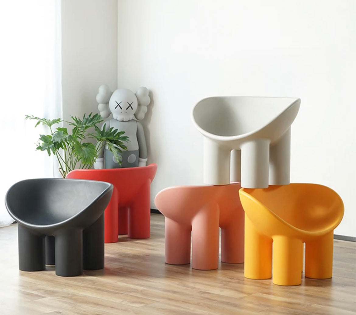 Stool Chair Modern Design PE Plastic Elephant Roly Poly Lounge Chairs