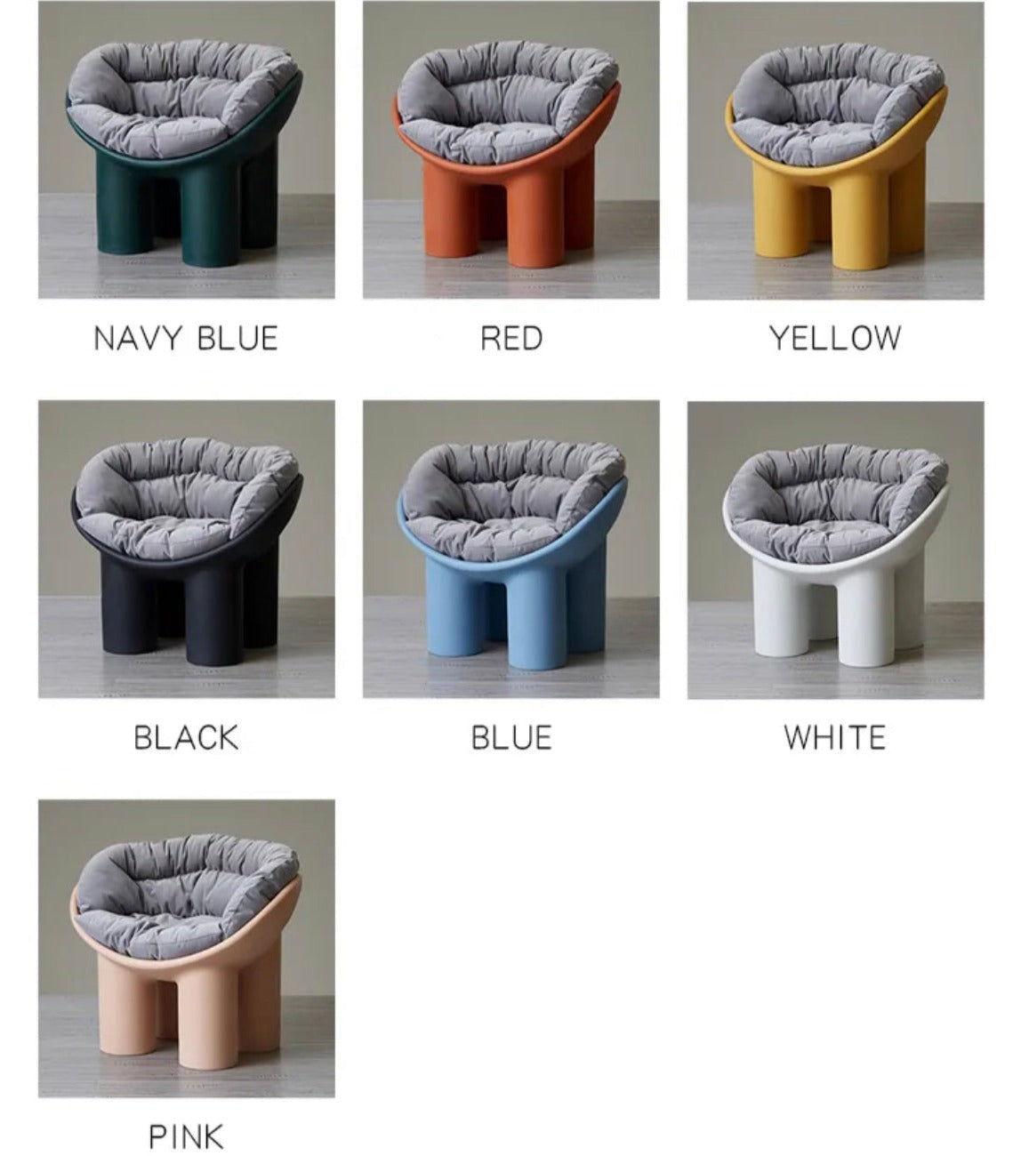 Stool Chair Modern Design PE Plastic Elephant Roly Poly Lounge Chairs