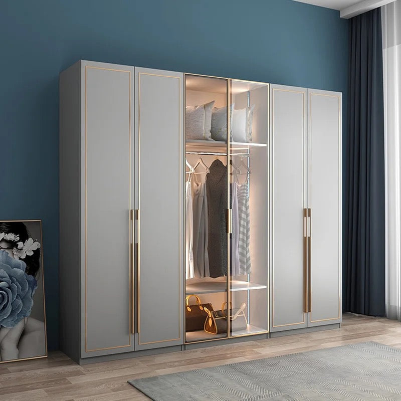 Wardrobe Bedroom Wooden Combination Wall Luxury Storage Wardrobe