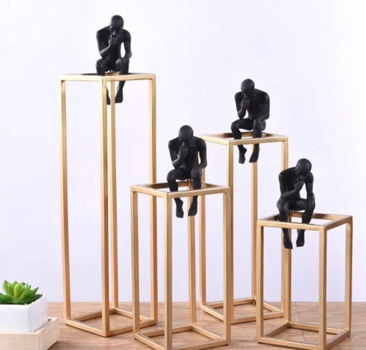 Black Statues Ornaments Modern Luxury Decorative Art