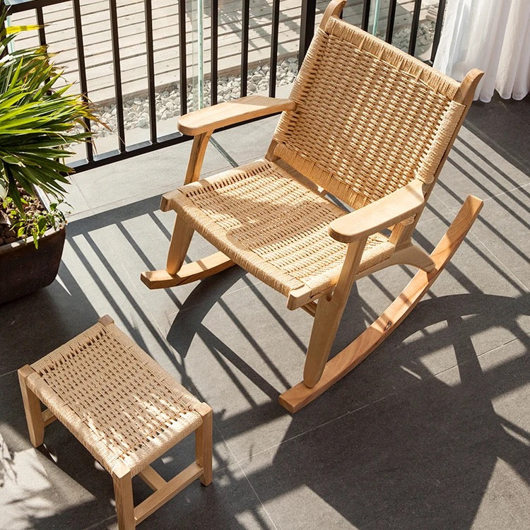 Rocking Chair Bois Massif Bamboo Chair Modern Living Room Rattan Furniture