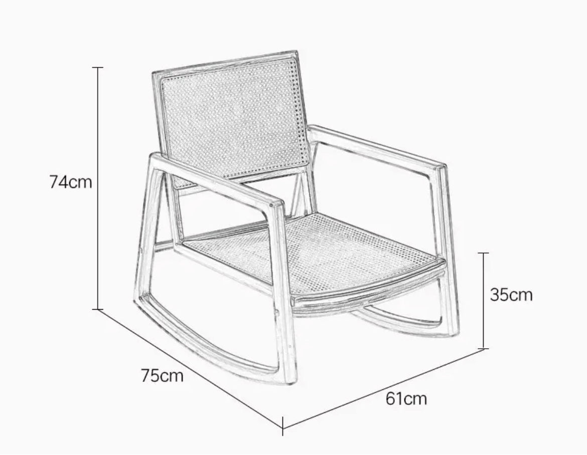 Rocking Chair High Quality Nordic Lounge Chairs Wood Rattan Rocking Chairs