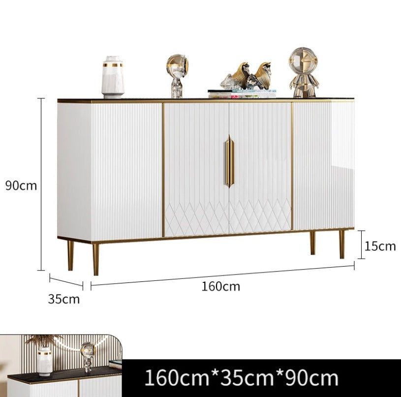 Buffets Light Luxury Modern Slate Sideboard Living Room Golden Console Storage Cabinets