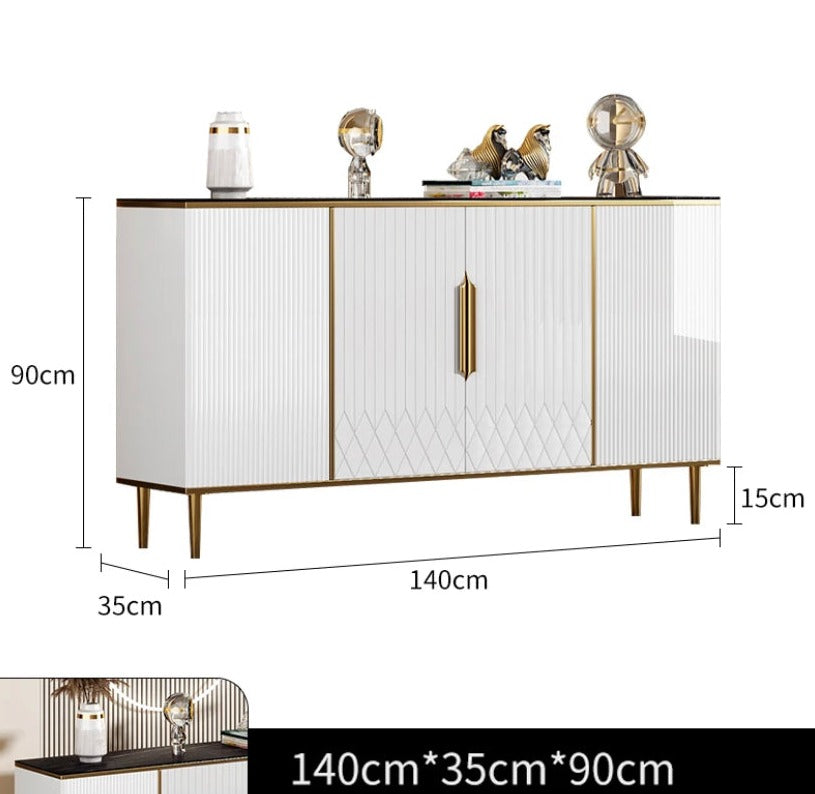 Buffets Light Luxury Modern Slate Sideboard Living Room Golden Console Storage Cabinets