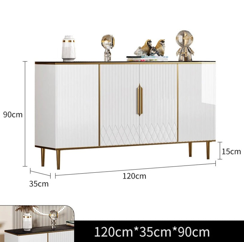 Buffets Light Luxury Modern Slate Sideboard Living Room Golden Console Storage Cabinets