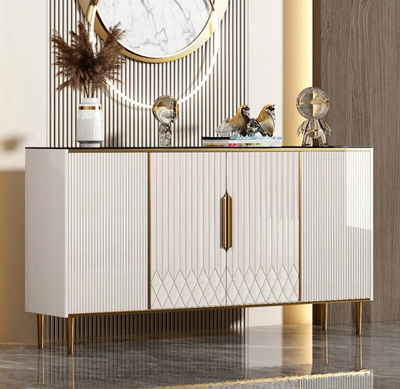 Buffets Light Luxury Modern Slate Sideboard Living Room Golden Console Storage Cabinets