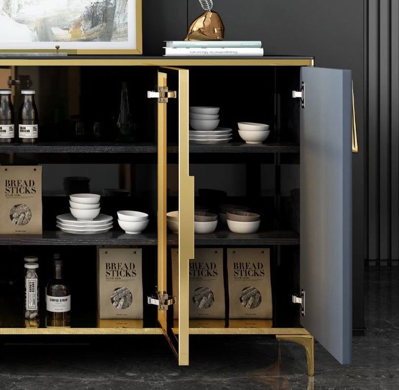 Buffets & Sideboards Multifunctional Home Furniture Luxury Slate Gold Cabinet Anrichten