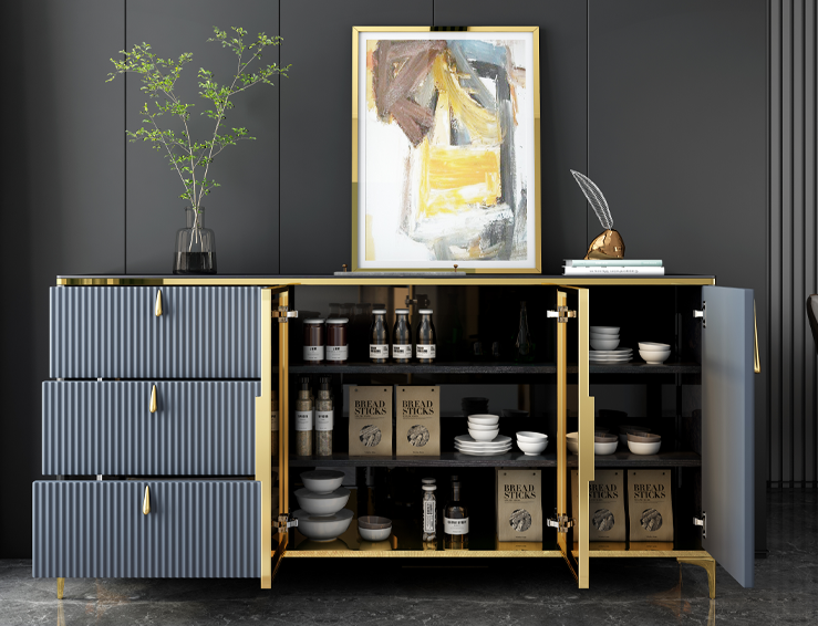 Buffets & Sideboards Multifunctional Home Furniture Luxury Slate Gold Cabinet Anrichten