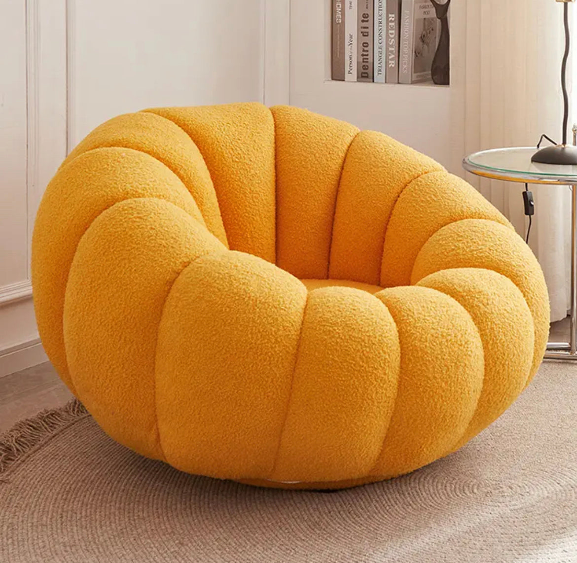 Luxury Pumpkin Sofa Single Comfort Level Summer Chair & Sofa Cushions