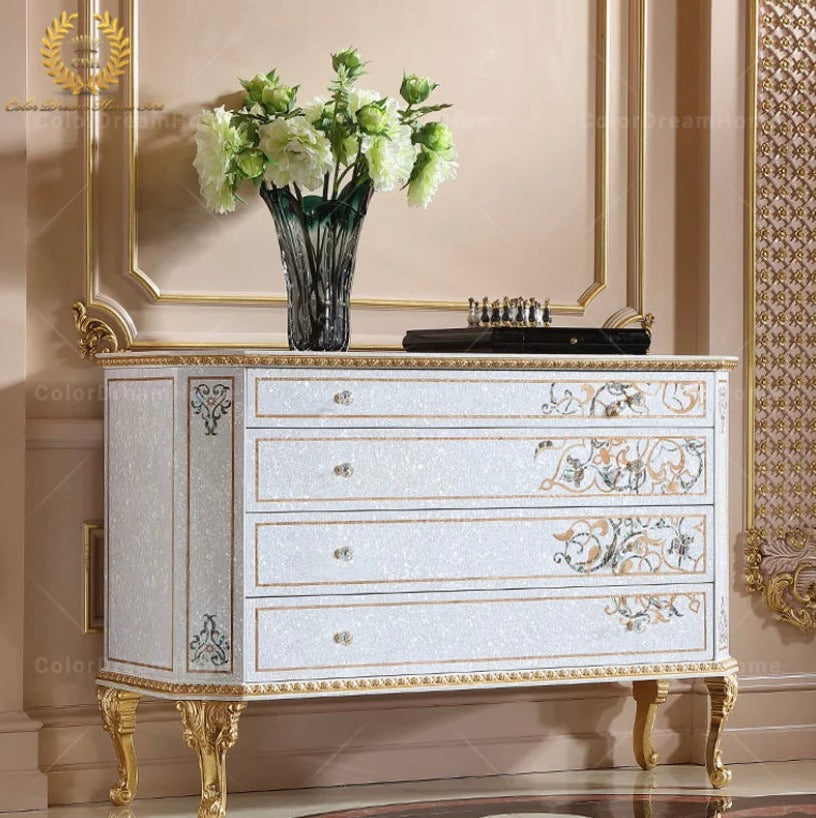 Cabinet Italian Classical Furniture Solid Wood French Baroque Luxury Cabinet