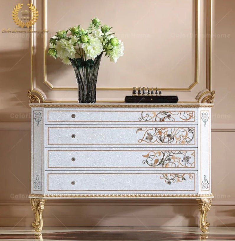 Cabinet Italian Classical Furniture Solid Wood French Baroque Luxury Cabinet