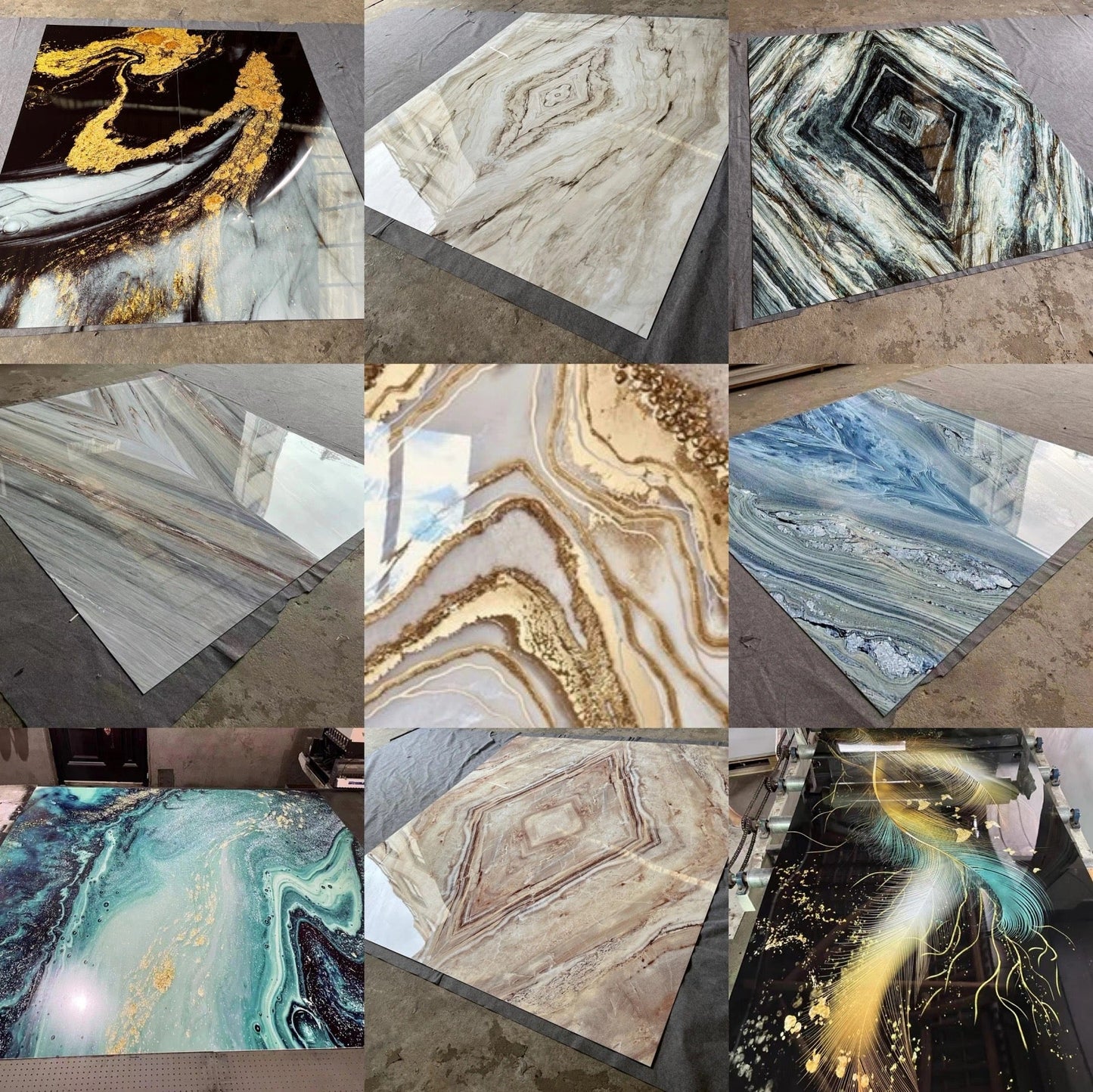 Wall Panel Interior Decoration 3D Printing Wall Uv Marble PVC Wall Panels Sets