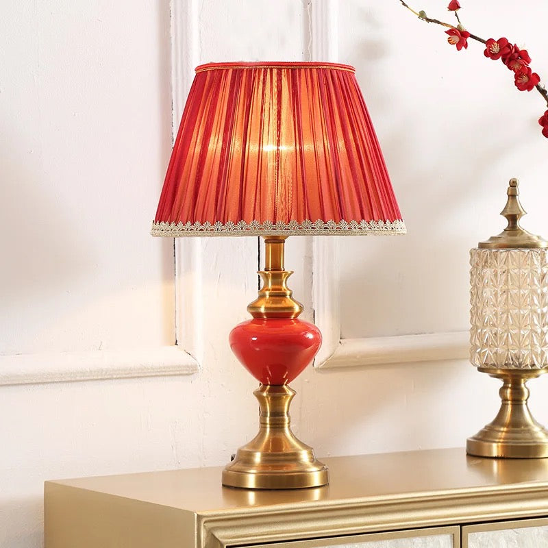 Floor Lamps Ceramic Red Festive Atmosphere Lamps