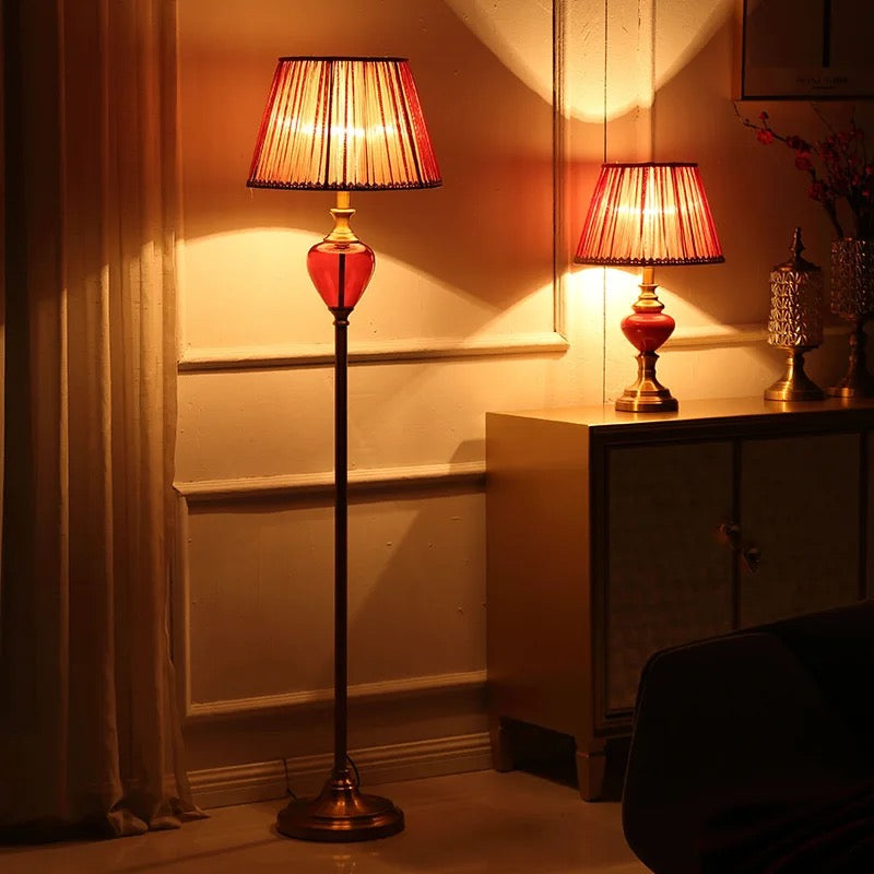 Floor Lamps Ceramic Red Festive Atmosphere Lamps