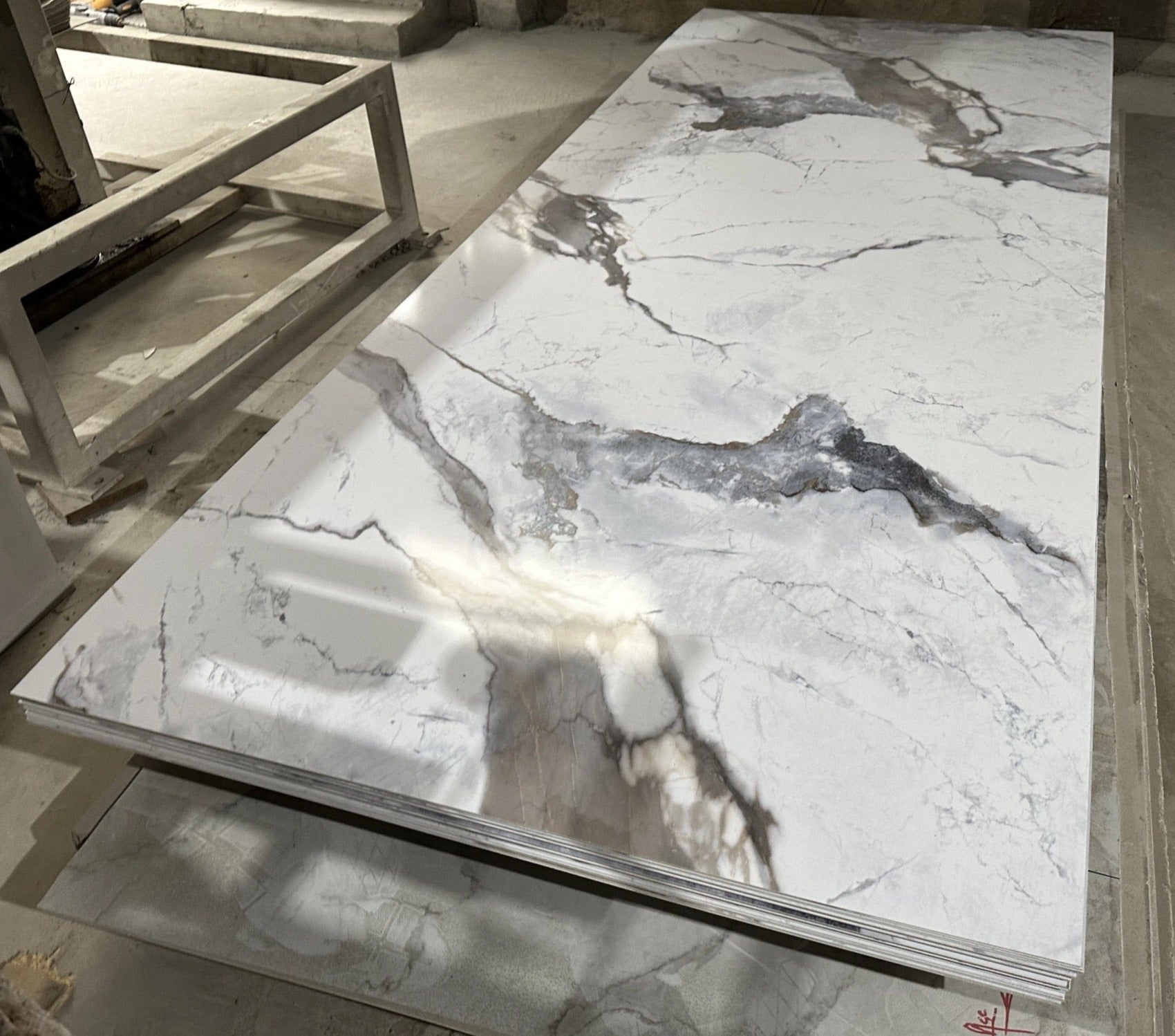 Wall Panel Faux Flexible Marble Sheet Decorative PVC UV Marble Sheet Easy To Install Wall Panels