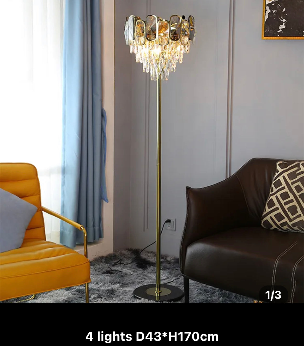 Wall Lamp Indoor Fancy Gold Crystal Lights Modern Design Wall Lamps