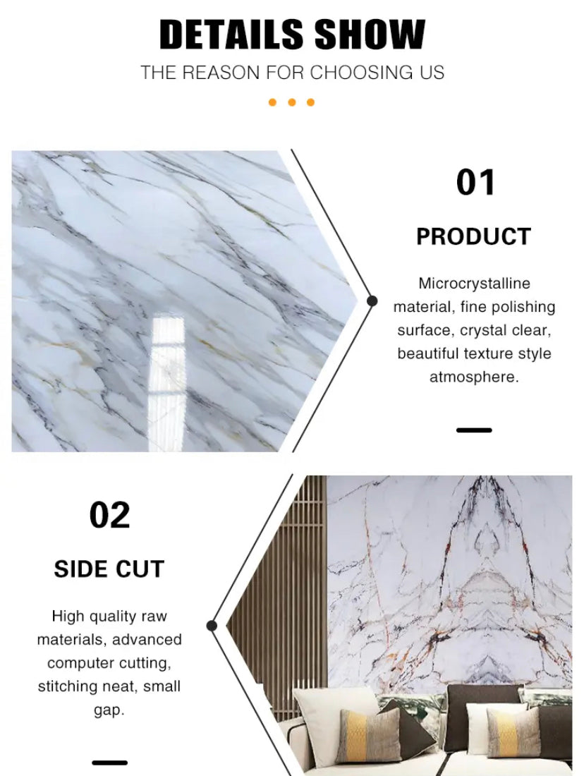 Wall Panel Faux Flexible Marble Sheet Decorative PVC UV Marble Sheet Easy To Install Wall Panels