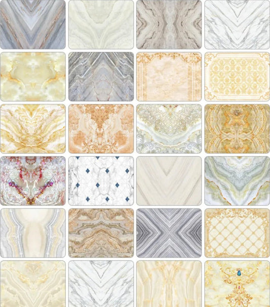 Wall Panel Faux Flexible Marble Sheet Decorative PVC UV Marble Sheet Easy To Install Wall Panels