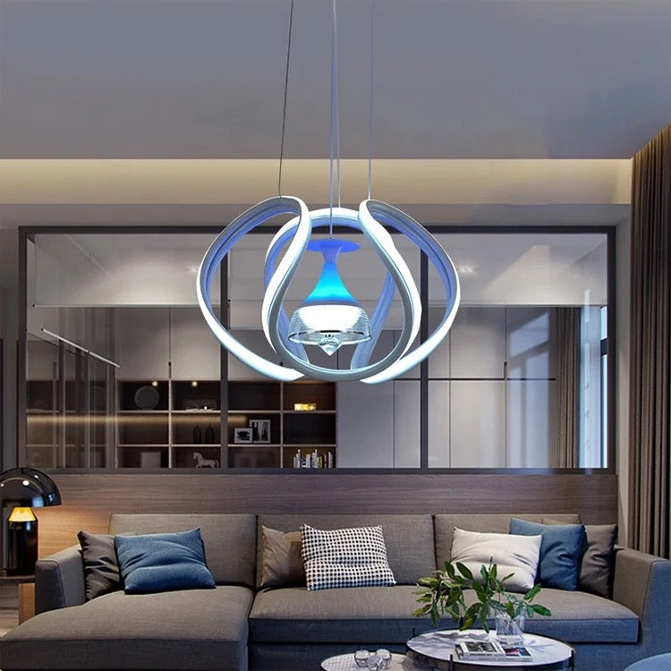 Pendant Light New Hanging Aluminum LED 125W Three-Color Light Adjustment Pendant Lamps