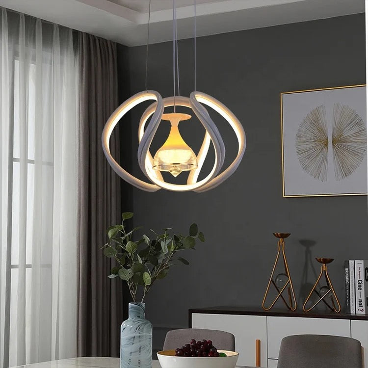 Pendant Light New Hanging Aluminum LED 125W Three-Color Light Adjustment Pendant Lamps