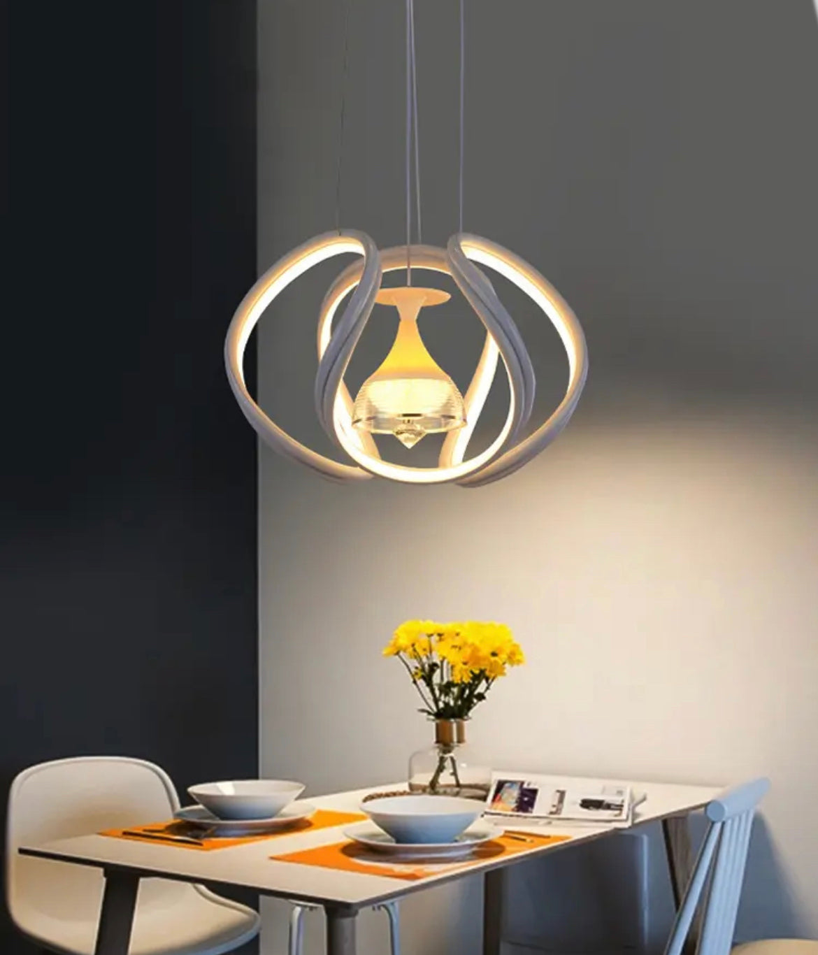 Pendant Light New Hanging Aluminum LED 125W Three-Color Light Adjustment Pendant Lamps