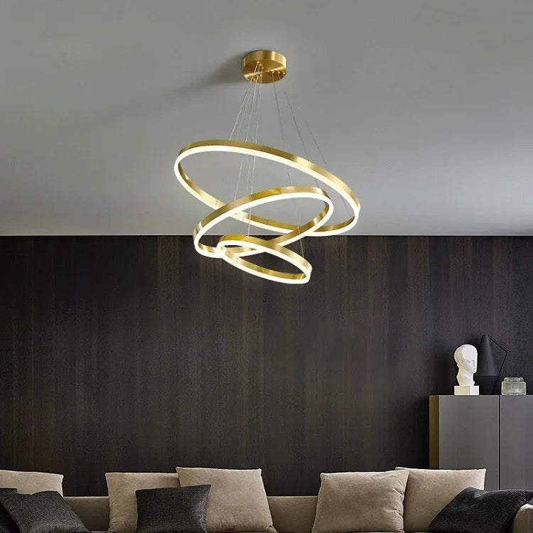 Pendant Light Led Circle Style Copper Acrylic Modern Nordic Pendant Lights