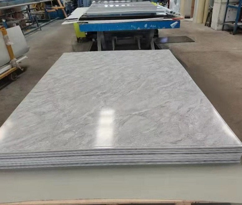 Wall Panel High Glossy 3D Printing Marble Sheet Uv Coating Pvc Easy To Install Decorative Wall Panels