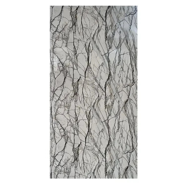 Wall Panel High Glossy 3D Printing Marble Sheet Uv Coating Pvc Easy To Install Decorative Wall Panels