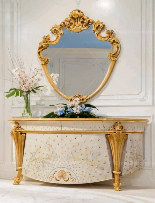 Luxury Furniture Cabinets Italian Baroque Style Furniture Cabinet With Mirror Luxury Gold Kabinett