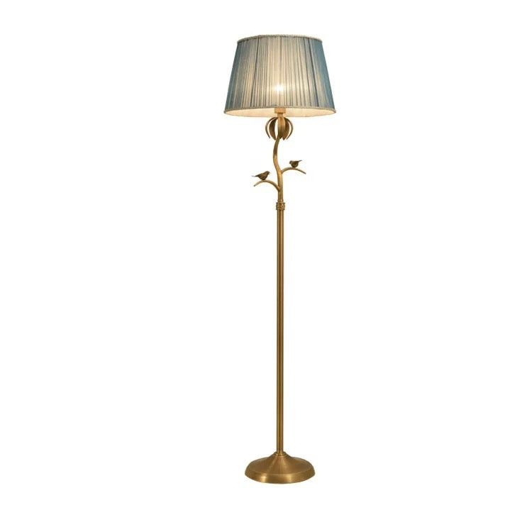 Floor Lamps Vintage Copper Luxury Flower or Birds Table Lamp and Floor Lamp