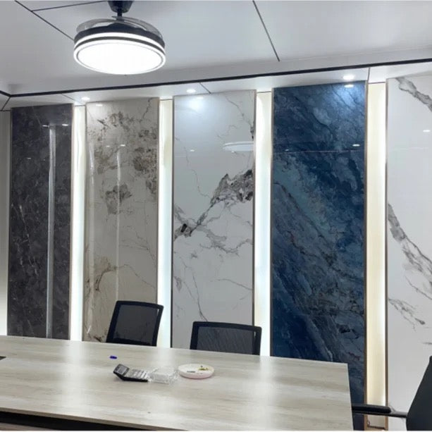 Wall Panel High Glossy 3D Printing Marble Sheet WPC PVC Bendable Bamboo Charcoal Wood Wall Panels 500 SQUARE METERS Sets