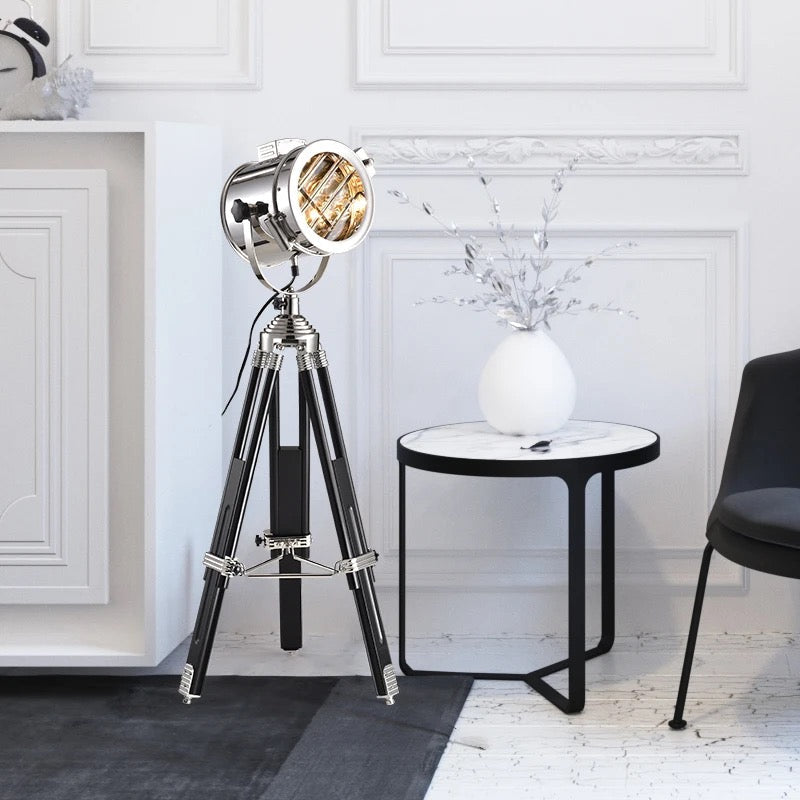 Lights Lamp Shades Stainless Steel Tripod Design Floor Lamp