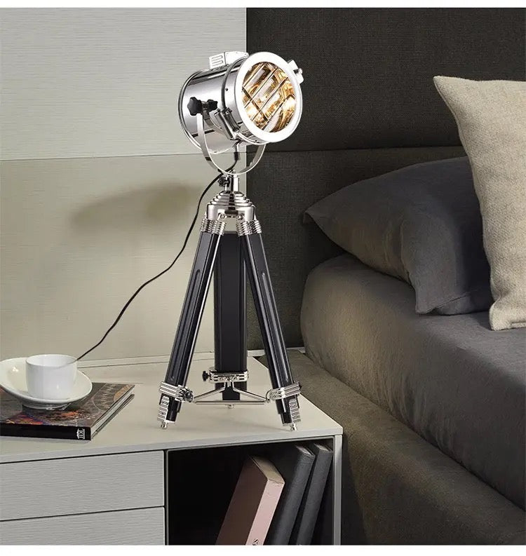 Lights Lamp Shades Stainless Steel Tripod Design Table Lamp